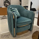 Pleated accent chair