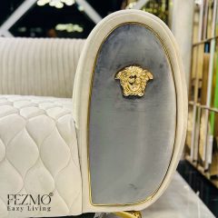 3 Seater White Sofa