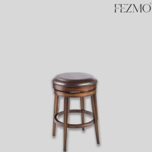 Dark Teak Wood Breakfast Counter Chair