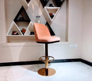 Peach-pink Breakfast Counter Chair