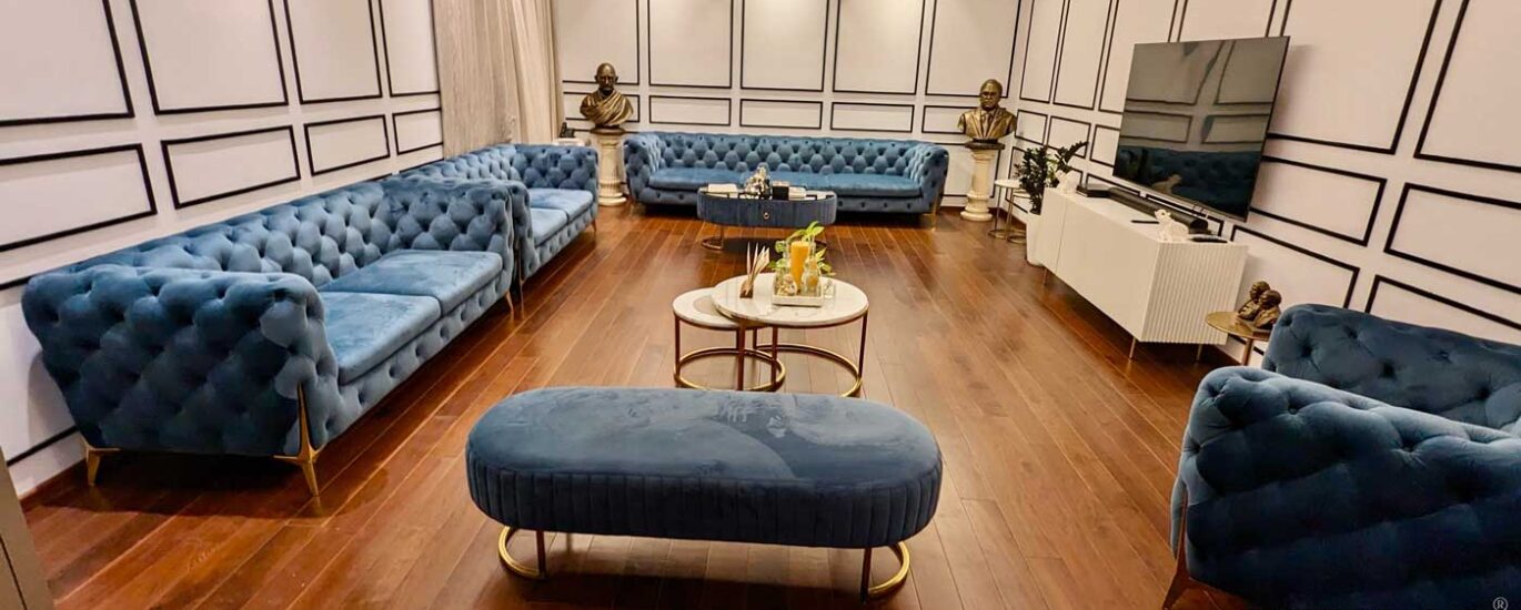 Royal Blue Chesterfield Sofa