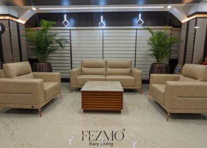 Leatherette Mid Back Sofa for Luxury Appeal