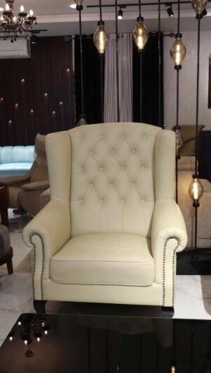 Creame White Wing Chair