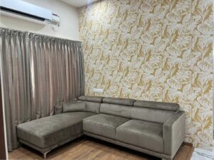 L-Shaped Sofa with Adjustable Headrest