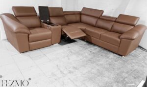 Recliner Sectional Sofa with Adjustable Headrests