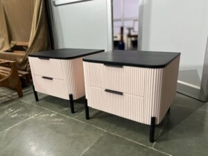 soft pastel pink Bed Side Tables