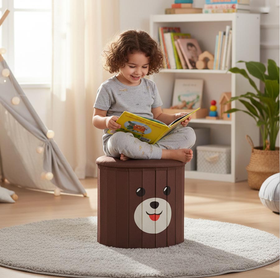 Kids Bear Pouffe