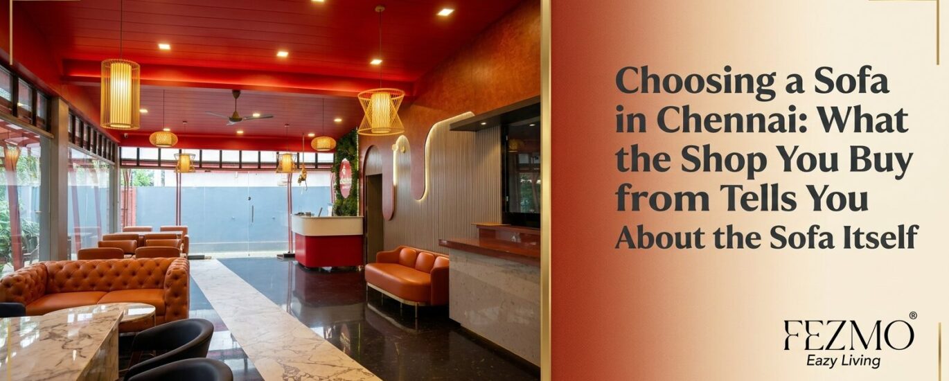 Choosing a Sofa in Chennai: What the Shop You Buy from Tells You About the Sofa Itself while comparing sofa quality, comfort, and craftsmanship